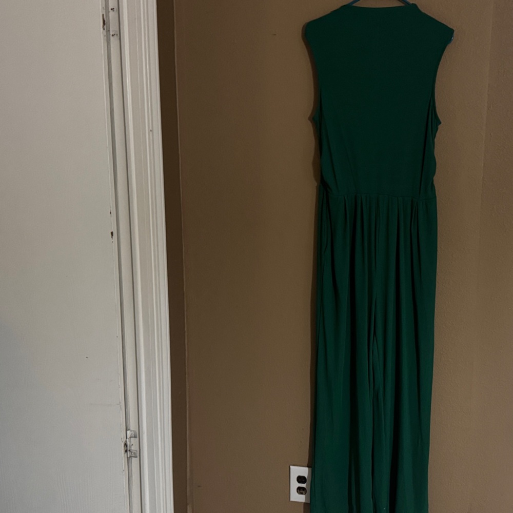 High Neck Green Jumpsuit